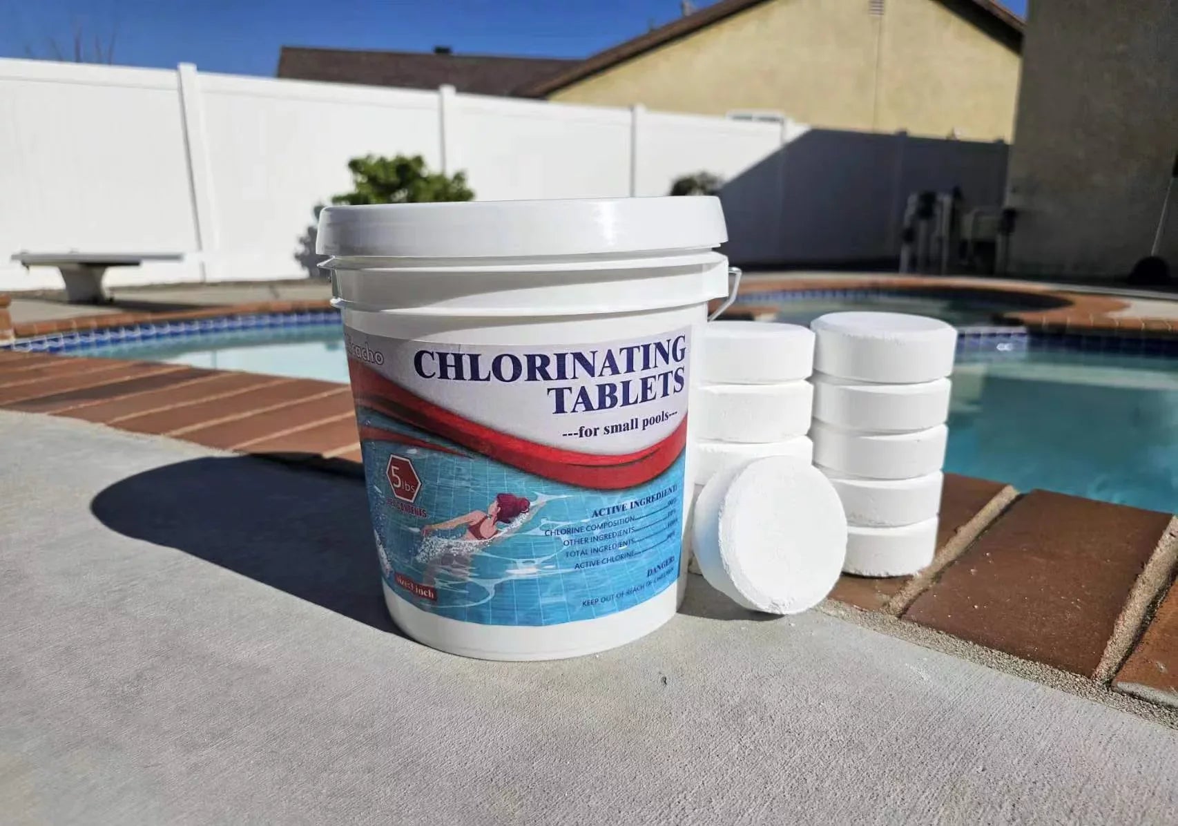 10LB Wrapped 3Inch 99% Swimming Tri-chlor Pool&Tub Chlorine Tablet Individually