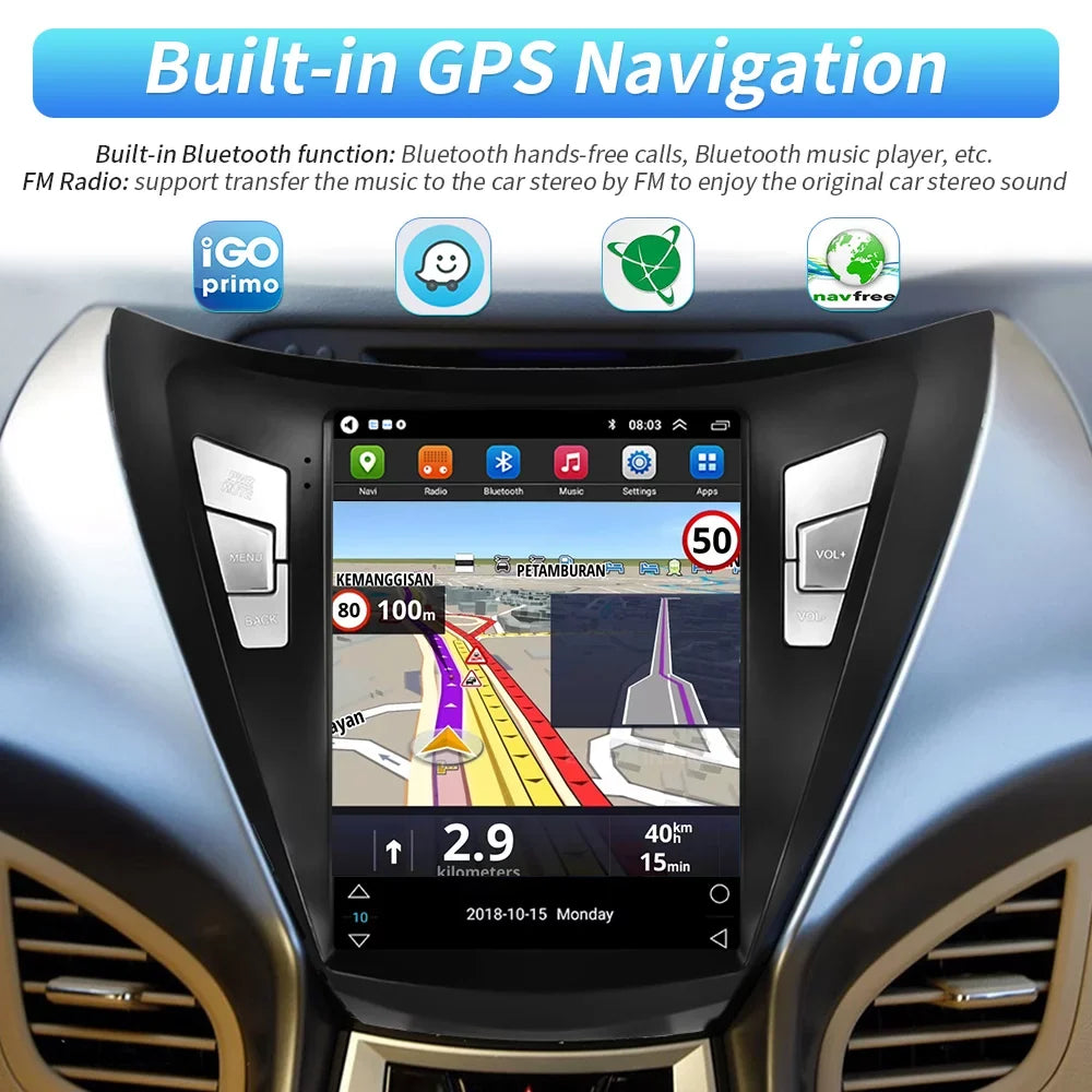 for 9.7'' Backup Camera Android 2012 Touchscreen WIFI Hyundai Mirror with GPS Stereo Car 2013 2G+64G Radio Bluetooth FM Podofo 2011 Link USB, Elantra