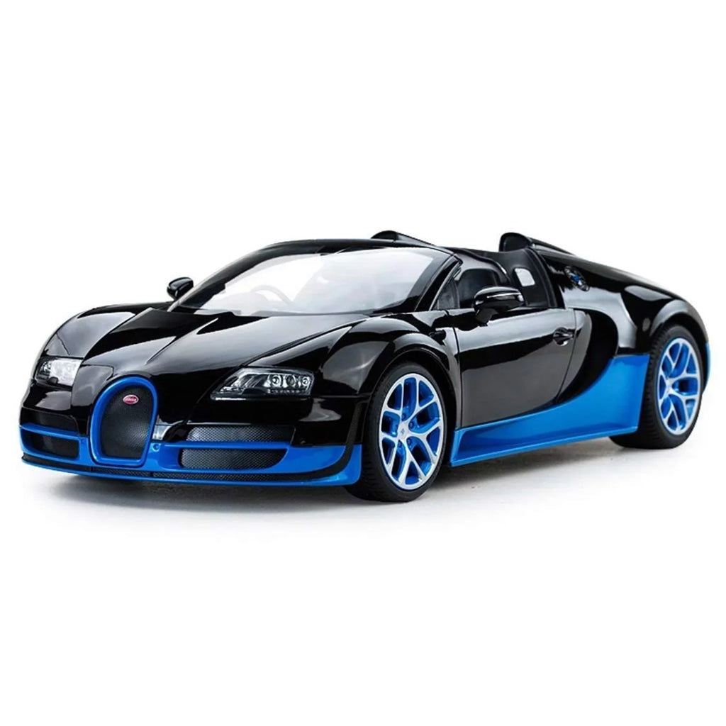 Children Model (Black/Blue) Toys Displayable Bugatti Grand Vitesse Sport Gift Rastar Car 1:14 RC Veyron