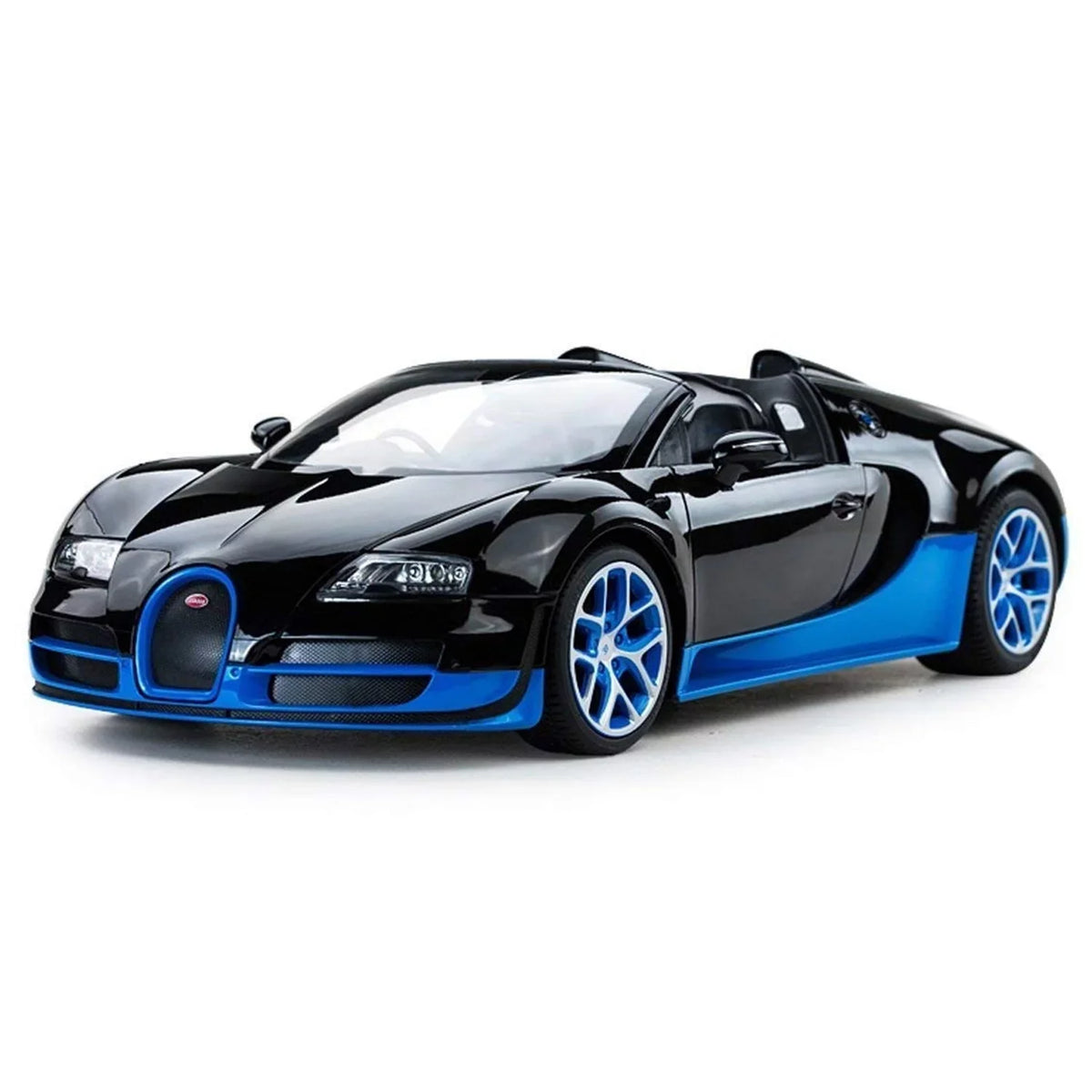 Children Model (Black/Blue) Toys Displayable Bugatti Grand Vitesse Sport Gift Rastar Car 1:14 RC Veyron