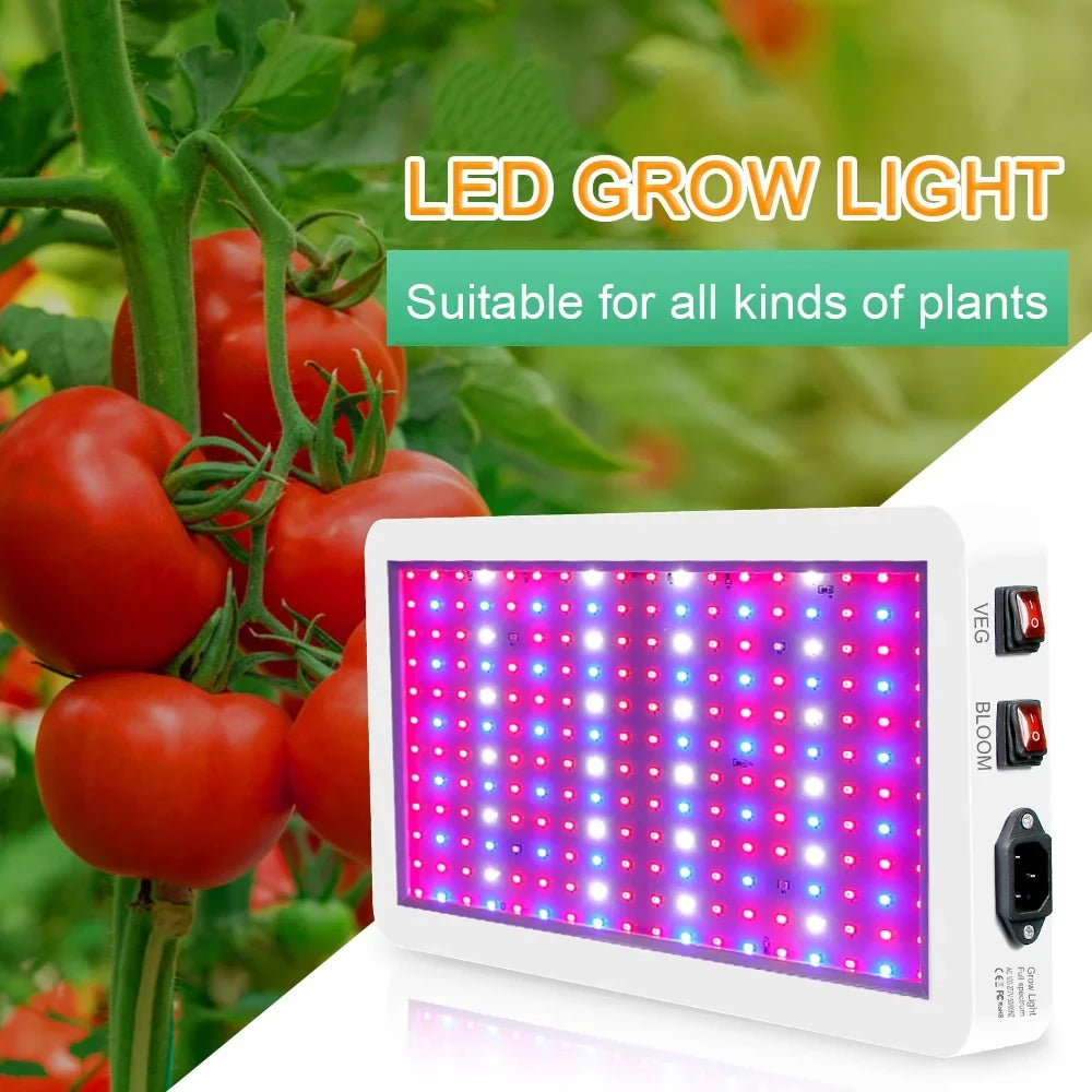 Veg Growing and Hanging Bloom Seedlings Plant 2000W Greenhouse LEDs Dual IP65 for for Lamps Waterproof Indoor Plants Spectrum Flowers Switch 312 Grow Full