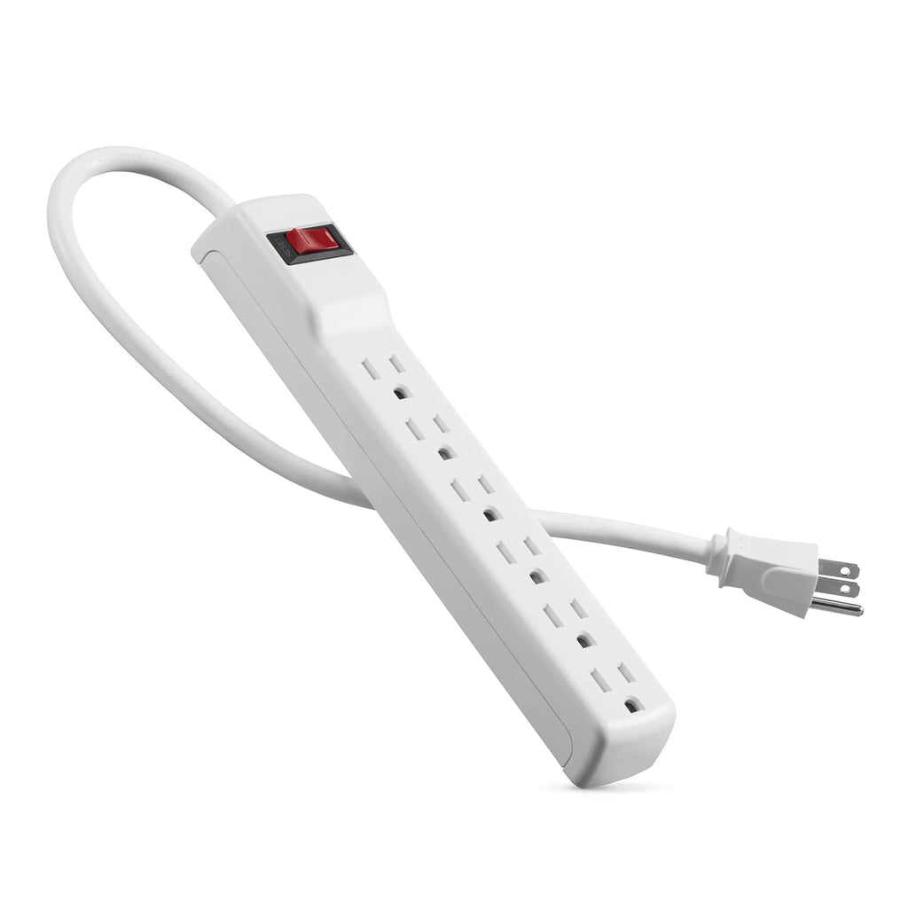 Brick 6 Office, Home, Outlets, Travel, Long AC 200 (2 Metal Desktop 2 White Duty Belkin Surge Pack) Power Heavy Charging - - & for Joules, Computer Strip Multiple ft Phone Cord Extension Protector