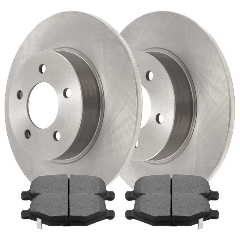 Passenger 2012-2016 Pads Dodge Grand AutoShack Kit Journey and Chrysler Ram Ceramic for 2013-2014 2013 Side Caravan Routan Country Driver 2015 2012-2016 Rotors Brake and & Town C/V Rear Replacement