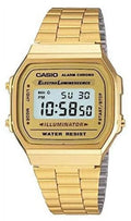 A168WG-9 A168WG-9W Gold Eliminator Sport Alarm Light Digital A168WG Watch
