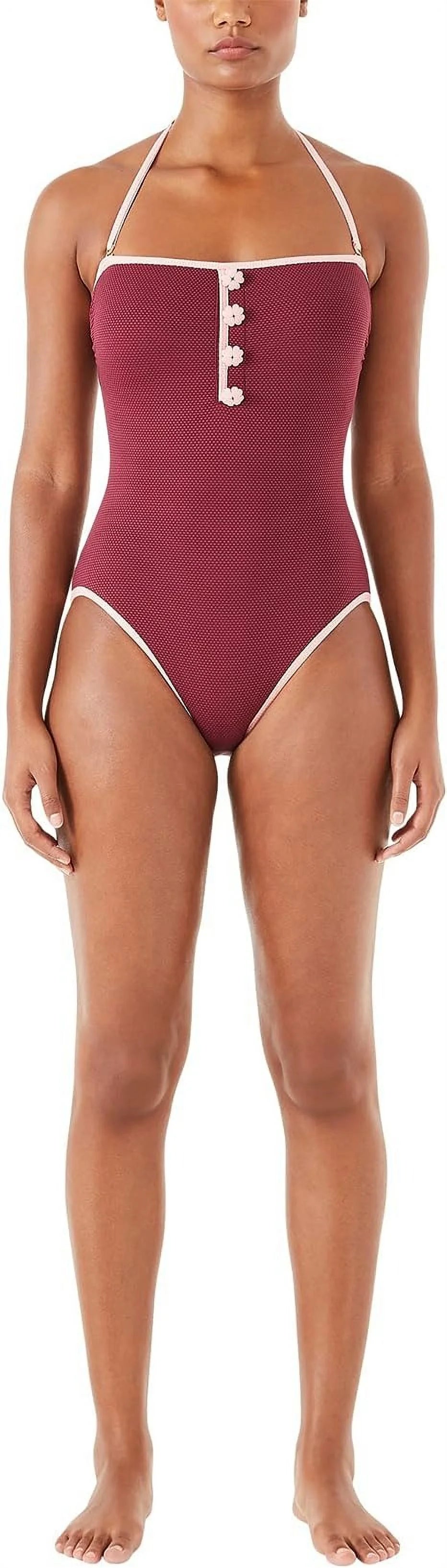 Spade New York One-Piece Pique Convertible Swimsuit, Large Kate