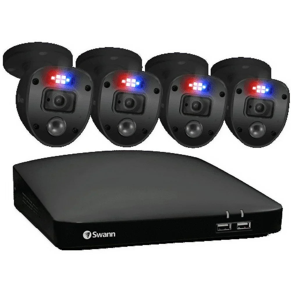 Full Enforcer System 1080p 8 4 HD DVR Security Swann Channel Black Camera