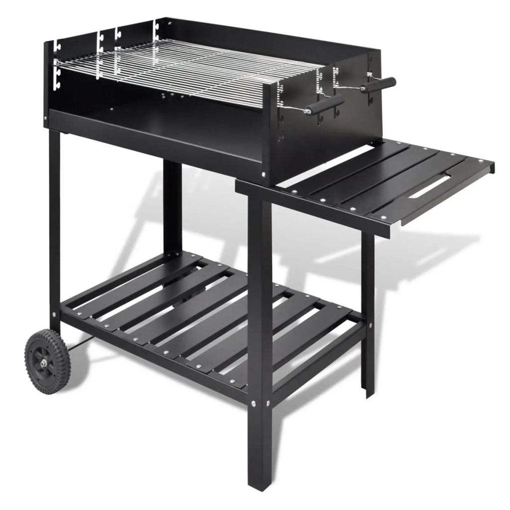 Stand Andoer Wheels Charcoal 2 Barbecue