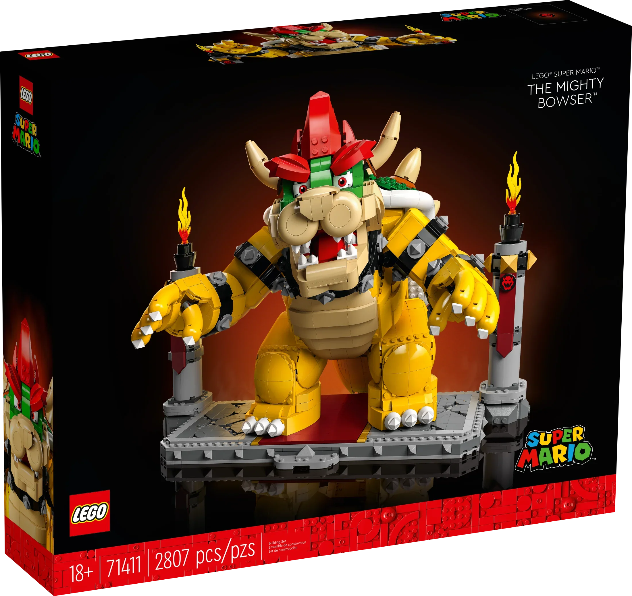 Figure Character and 3D Battle Bowser, Mighty Posable Mario for Kit, Collectible Display Mario Platform, Super The Idea of with Fans Video Bros, 71411 Game Toy Build Super