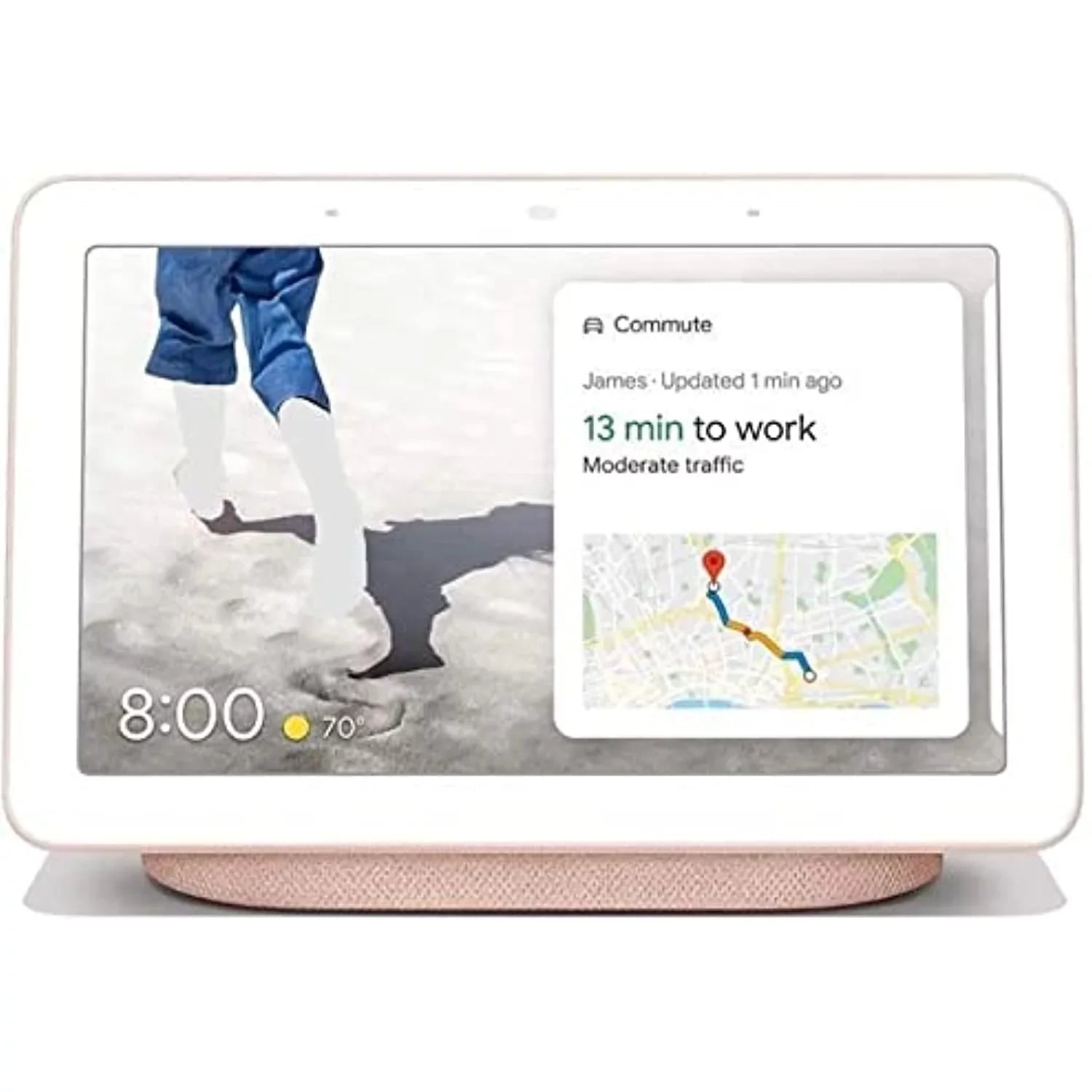 and 7 Wi-Fi Bluetooth for Streaming Speaker Smart Google with Display Music (Sand) Inch