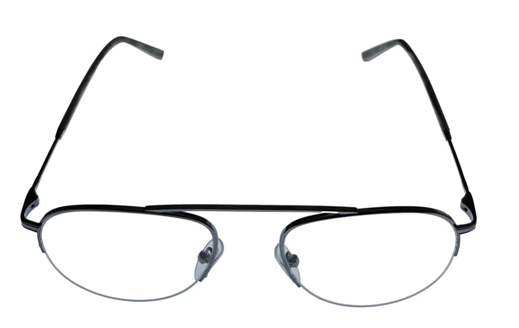 Mens 53mm New Frame. Jones J359. Rimless Aviator York Eyewear Gunmetal Metal