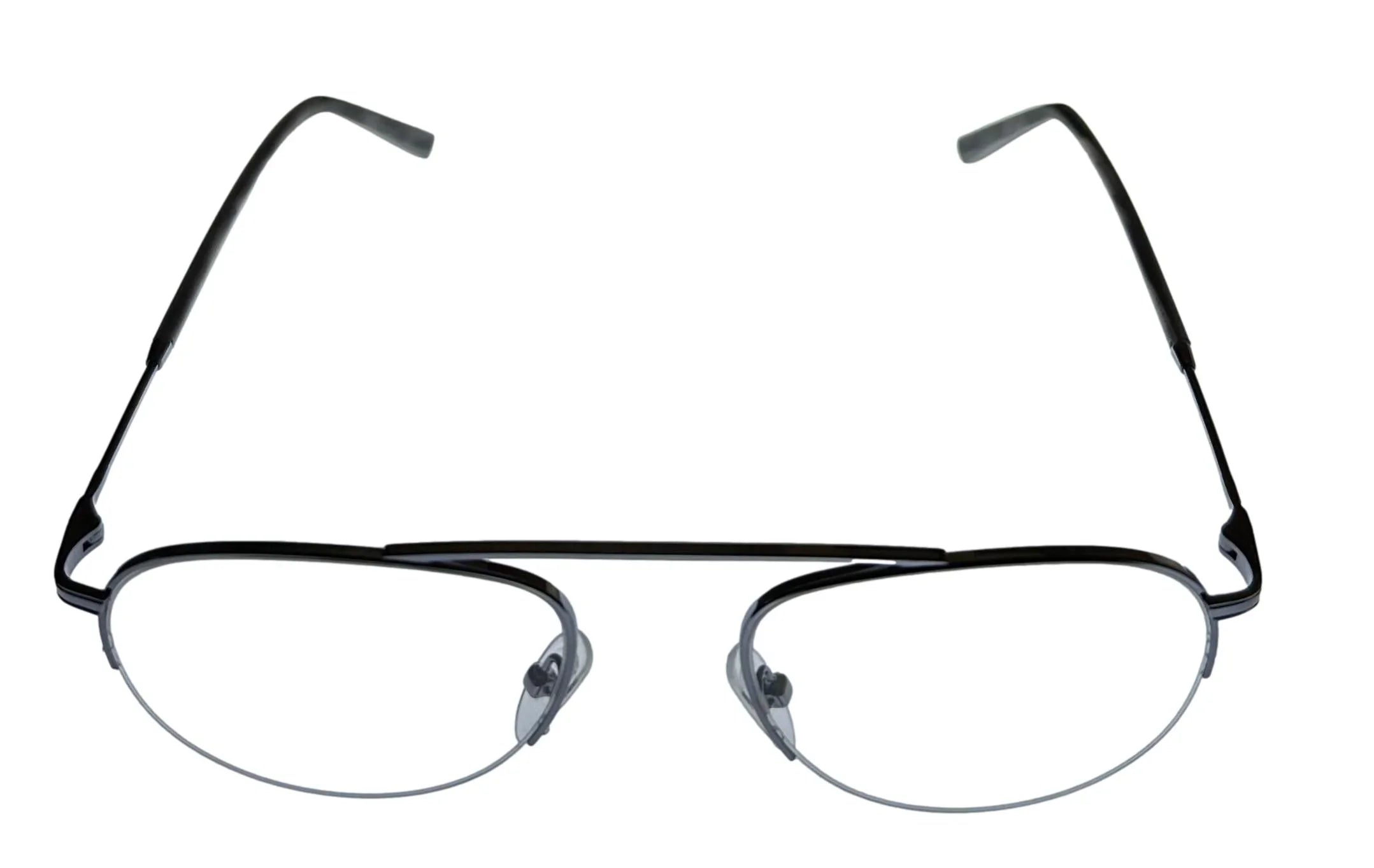 Mens 53mm New Frame. Jones J359. Rimless Aviator York Eyewear Gunmetal Metal