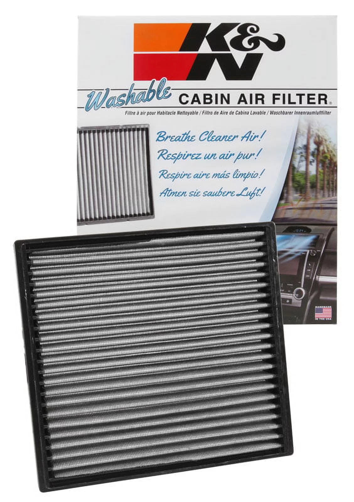 Freshens your Incoming Filter Washable Lexus , 2001-2006 Fits K&N and for Cleans Ford, Air Mazda, 2002-2010 VF2045 select: Cabin Air & Reusable