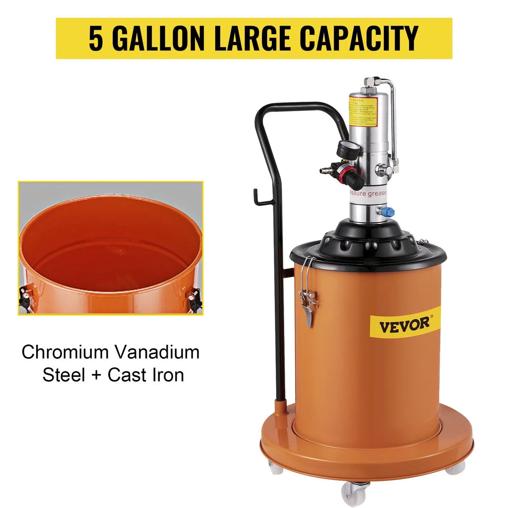 High Pressure 5 Air Pump Filler Compressed Injector Gallon Pneumatic Grease