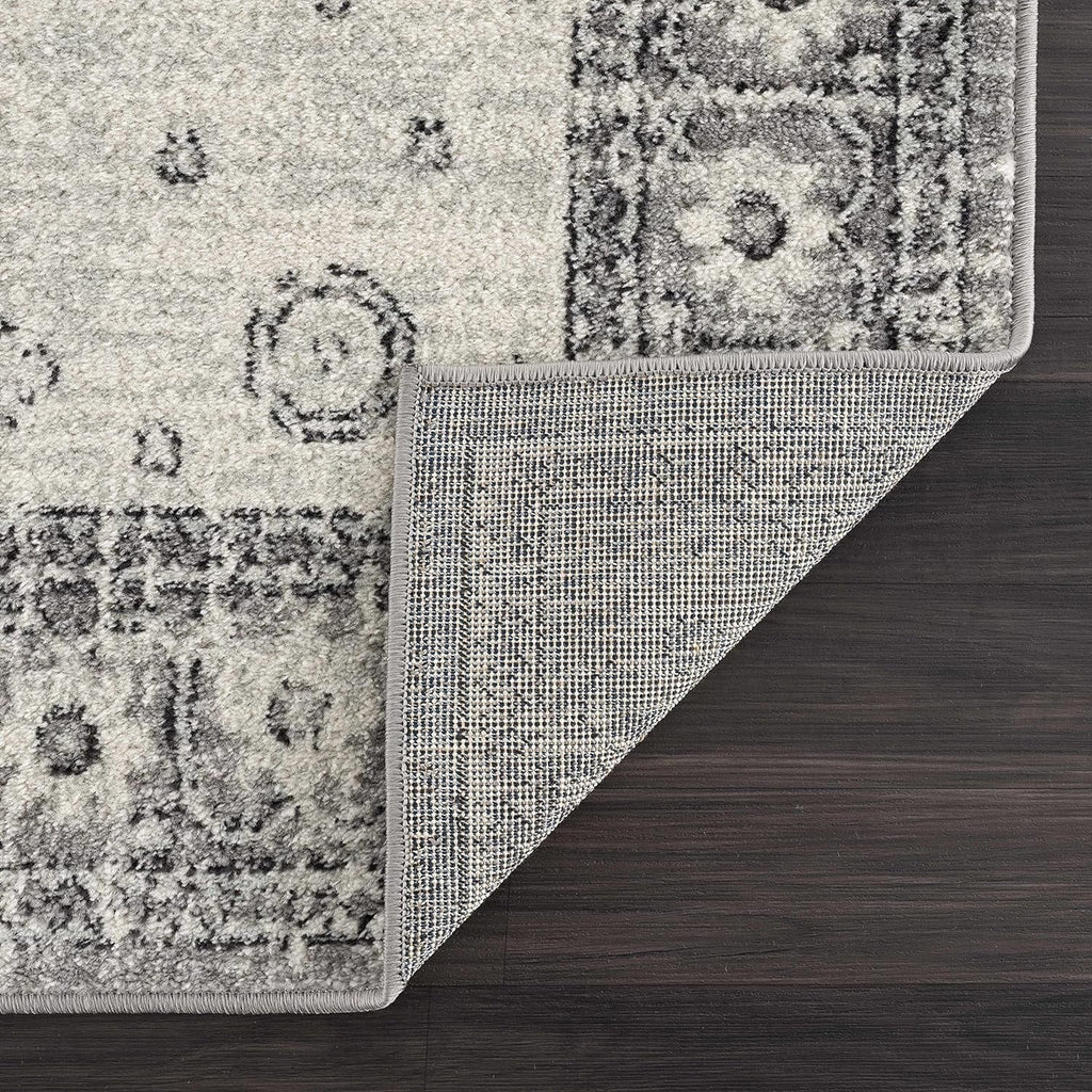 7'10" Vintage Bedroom, Indoor 10' X Area Grey, - Room, Traditional Collection Living - Marash Rug - Oriental Boho - Medallion Persian Distressed Goksun Beige Pattern