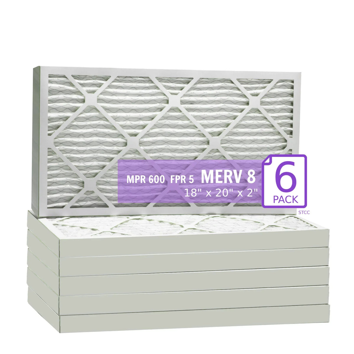 Filter, 18x20x2, DMK80 Extended MERV Purolator Air (6 Mechanical 8, Pleated Surface Pack)