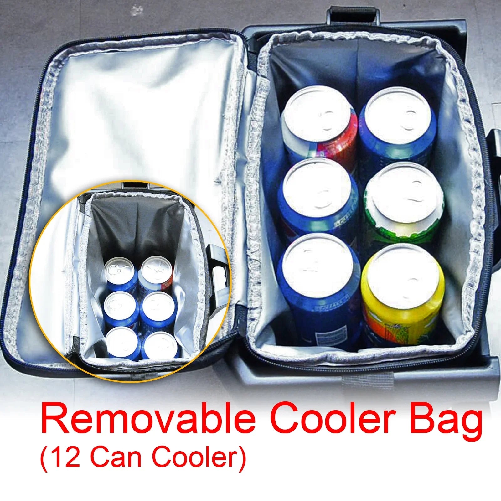 for Bin Fit Defender Box Am Cooler 2016 -2022 Max Bag Storage Storage Under Seat Cooler Removable Can Underseat
