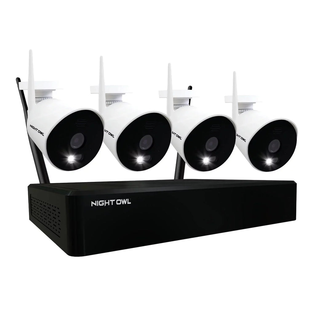 & Drive Spotlight Owl Wi-Fi 1080p Cameras 1TB Expandable (4) Hard Wi-Fi 10 Channel Night w/ -2WNP1-4L