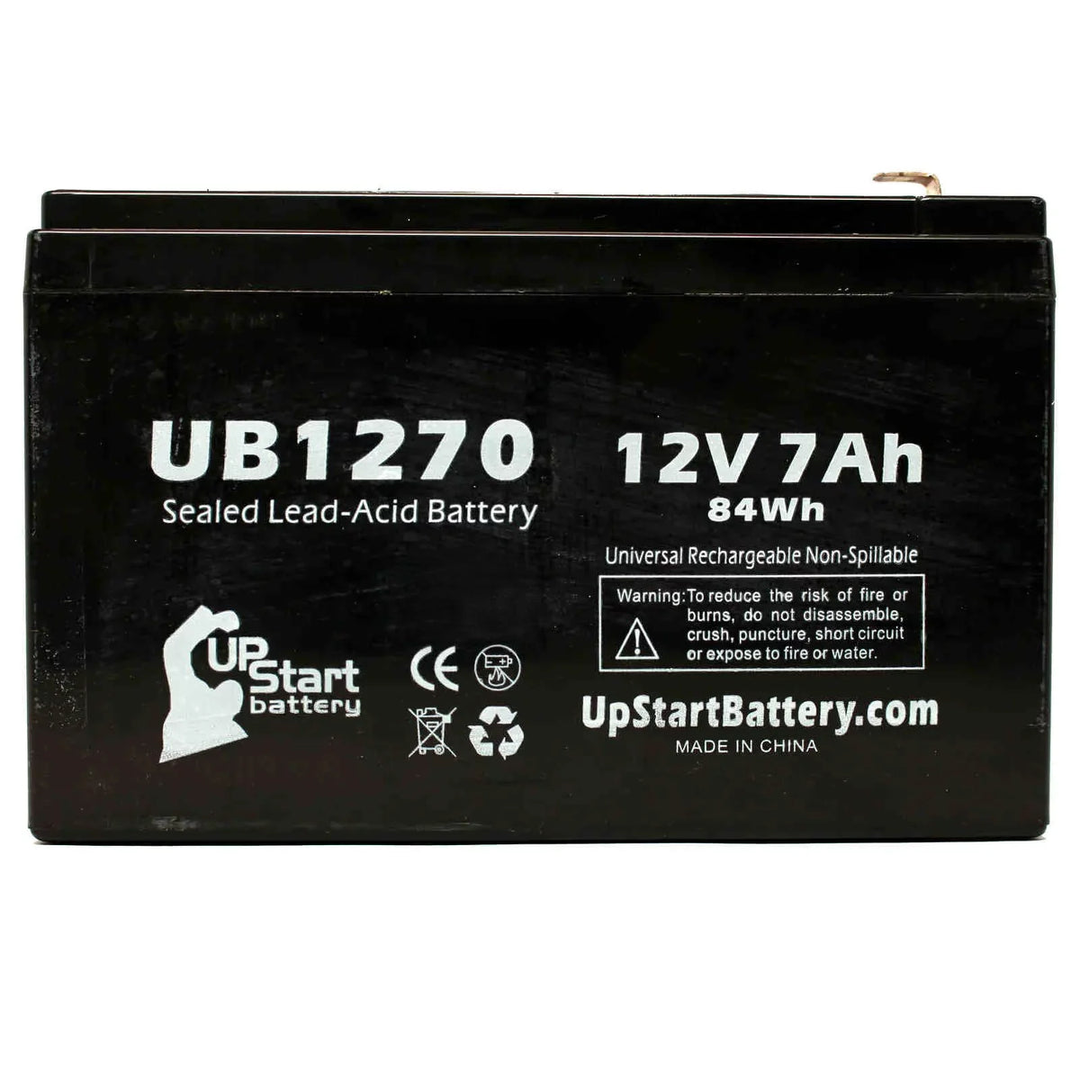 SLA) 2000 Battery Lead 7Ah, AGM, Acid SURT2000XLI Terminal, - 7000mAh, 2x APC - UB1270 4 F1 Replacement F1 Battery to Includes Universal F2 (12V, Sealed SMART-UPS Terminal Compatible Adapters Pack -
