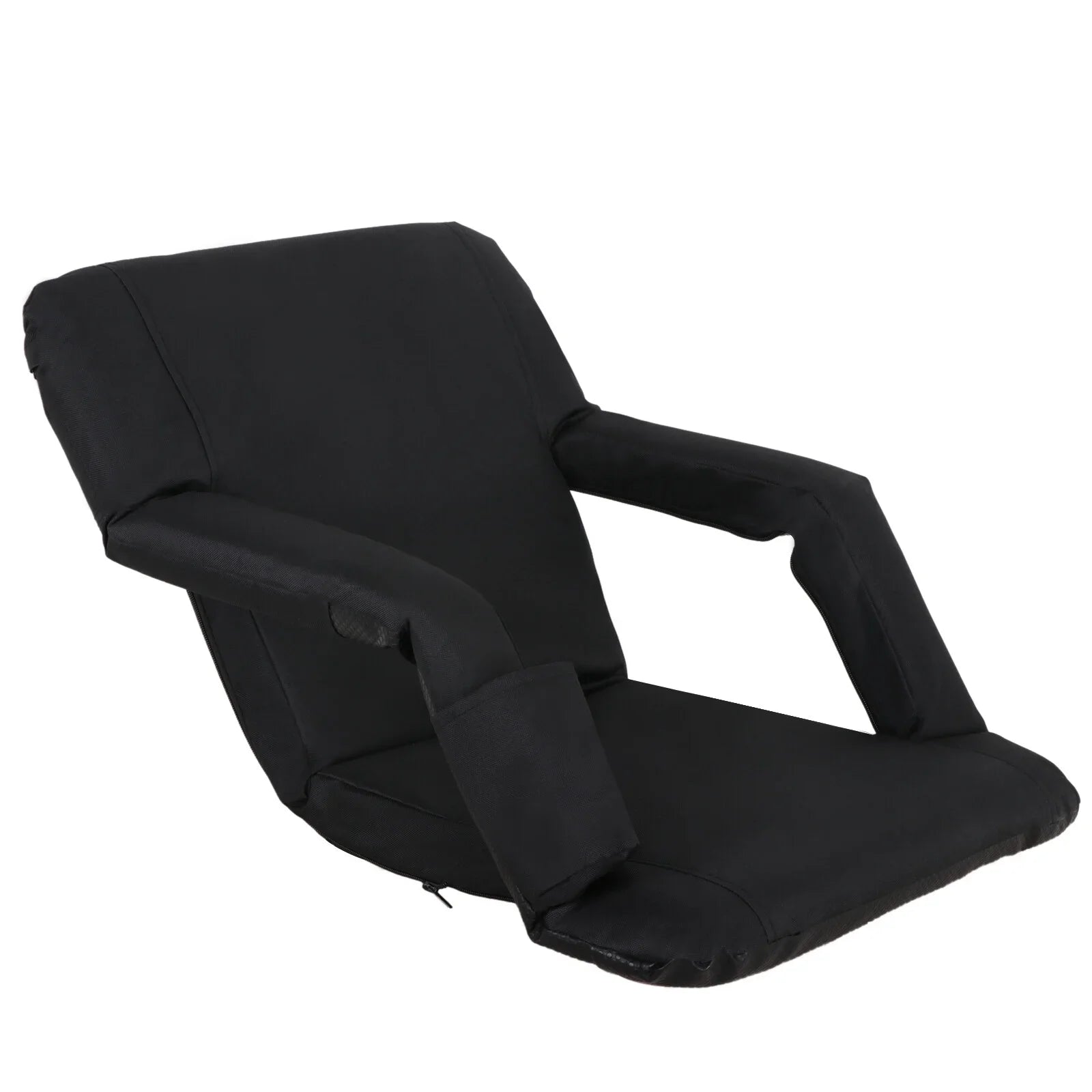 Chair for Black Portable Bleacher ZenSports Seat Reclining 6 2PCS Stadium Positions