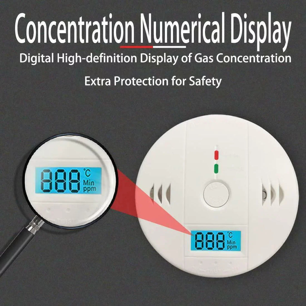 Monoxide Carbon Alarm Battery and Monoxide Carbon Detector, Bedroom for Powered House