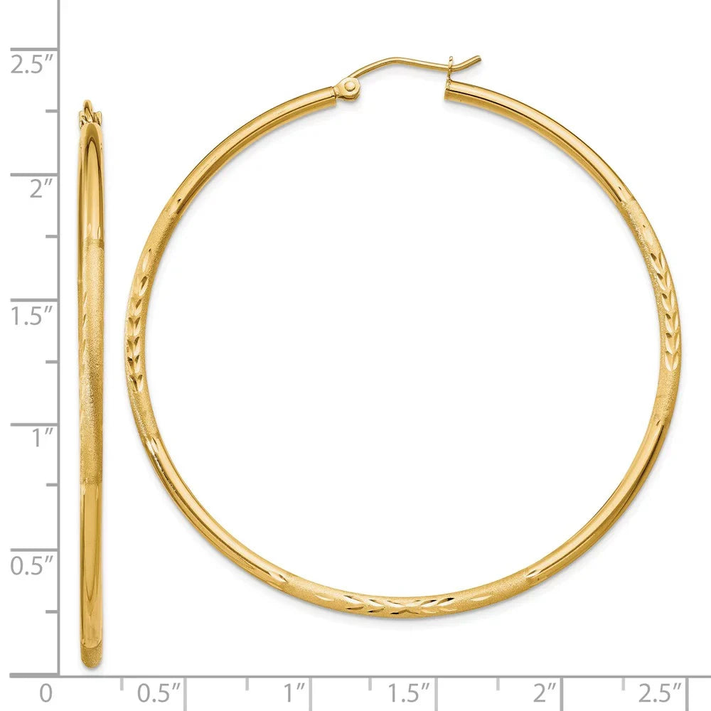 for Round Diamond-cut and 14kt Teens; Real Satin Adults Tube Earrings; and Men 2mm for Women and Yellow Gold Hoop