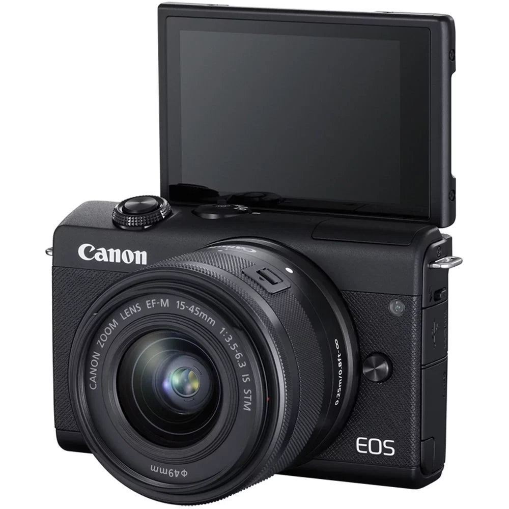 x and Reader Card Filter Color + Canon Mirrorless 55-200mm Card + 64GB Filter LPE12 (3699C009) M200 Charger + (Black) x Kit Camera Battery + 2 Kit 15-45mm with + 2 + Lenses + More
