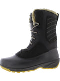 Womens Face Faux Fur Snow Boots & North Leather Winter
