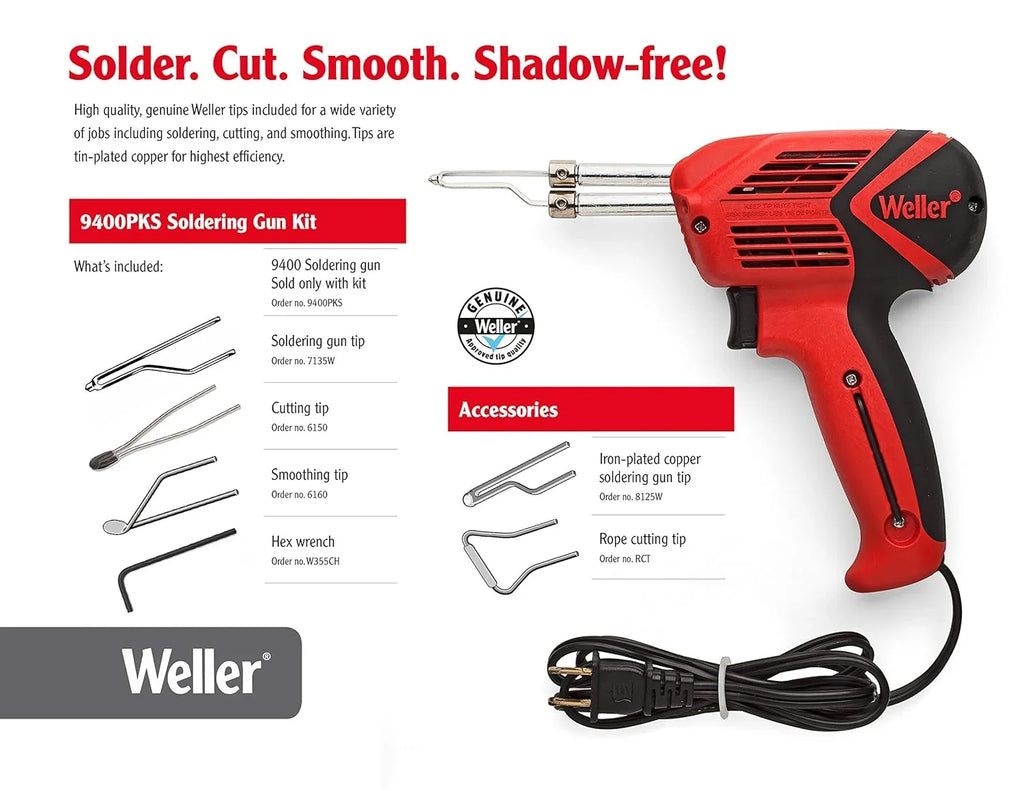 pk Gun Corded 140 Soldering Kit in. 1 Weller 12.1 watts Red