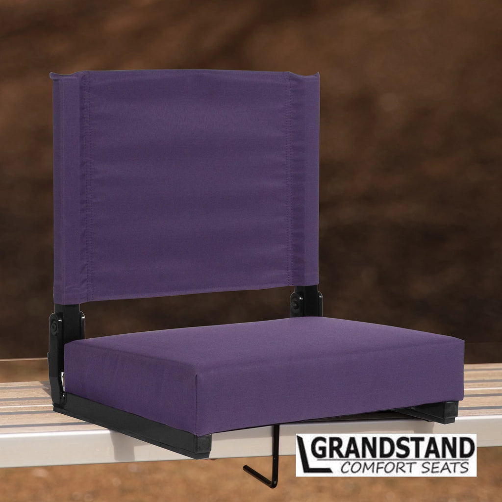 Lightweight of Stadium Set Chair 2 BizChair with 500 Dark lb. Seat, Ultra-Padded Purple Rated