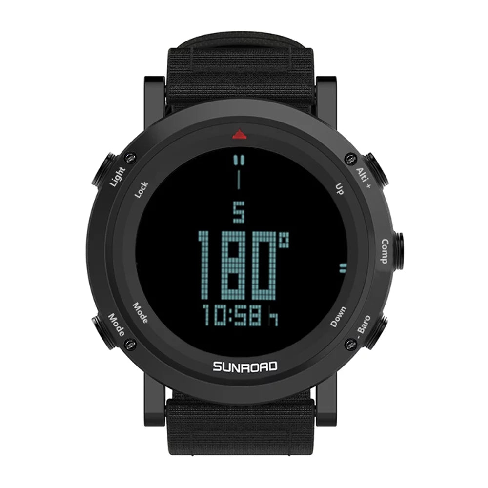 Barometer Mountaineering Running Outdoor 50meters Watch Sports Compass Men for Trekking Camping -resistant Forecast Multifunctional Altimeter Watch Climatic