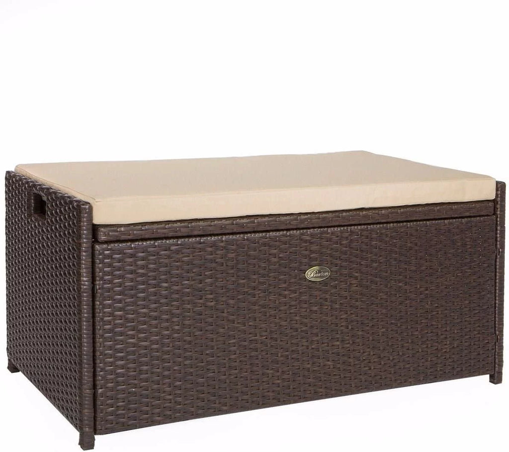 Yard 60 Backyard Porch Shed Cabinet exterior w/Seat Patio Pools Box Gallon xrboomlife Cushion Bench Deck Container Tools