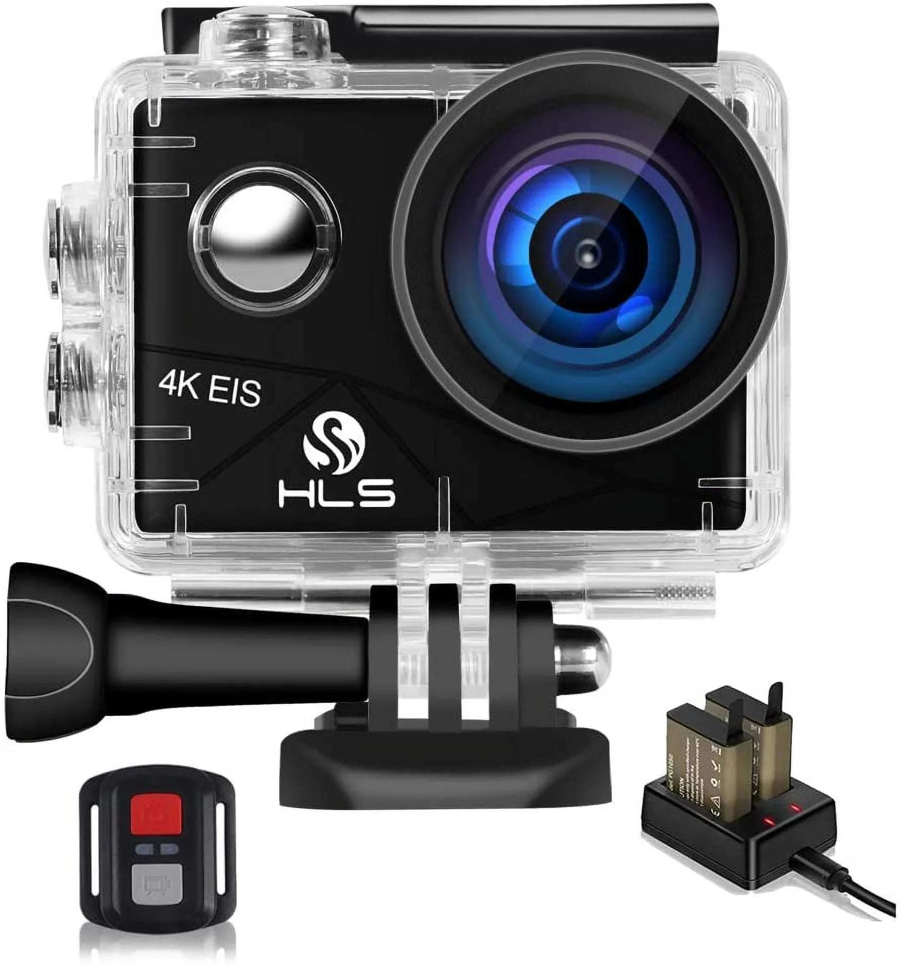 Sports Camera Wide Vlog Charger Lens WiFi Outdoor Camera Case Moistureproof with Action Remote with with Battery Accessories Mount Angle 4K Kit for Underwater Camera Video