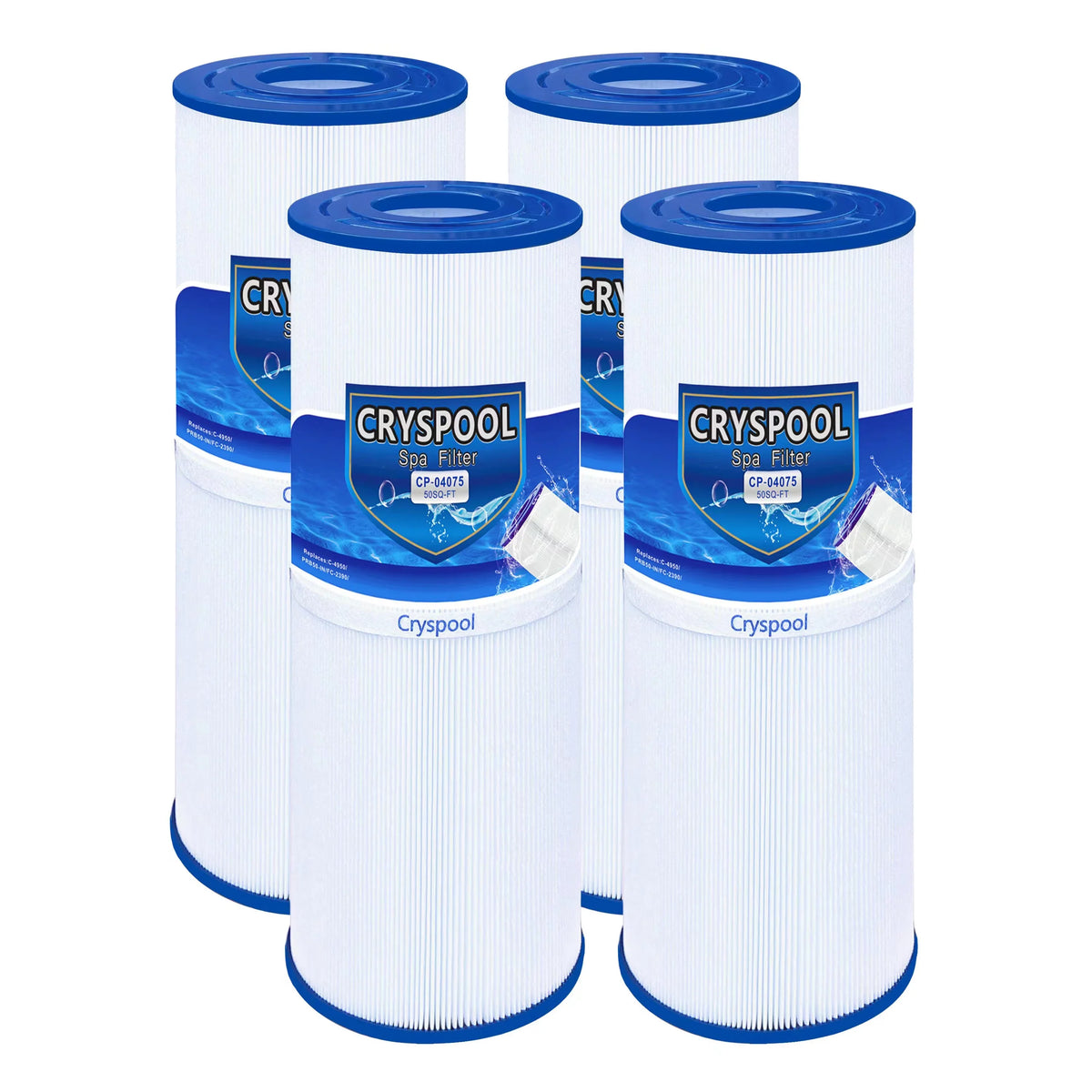 4 FC-2390, , Filter Tub 50 with ft PRB50-in, Filter 03FIL1600,373045 Cryspool C-4950, Hot Pack sq. Compatible Spa