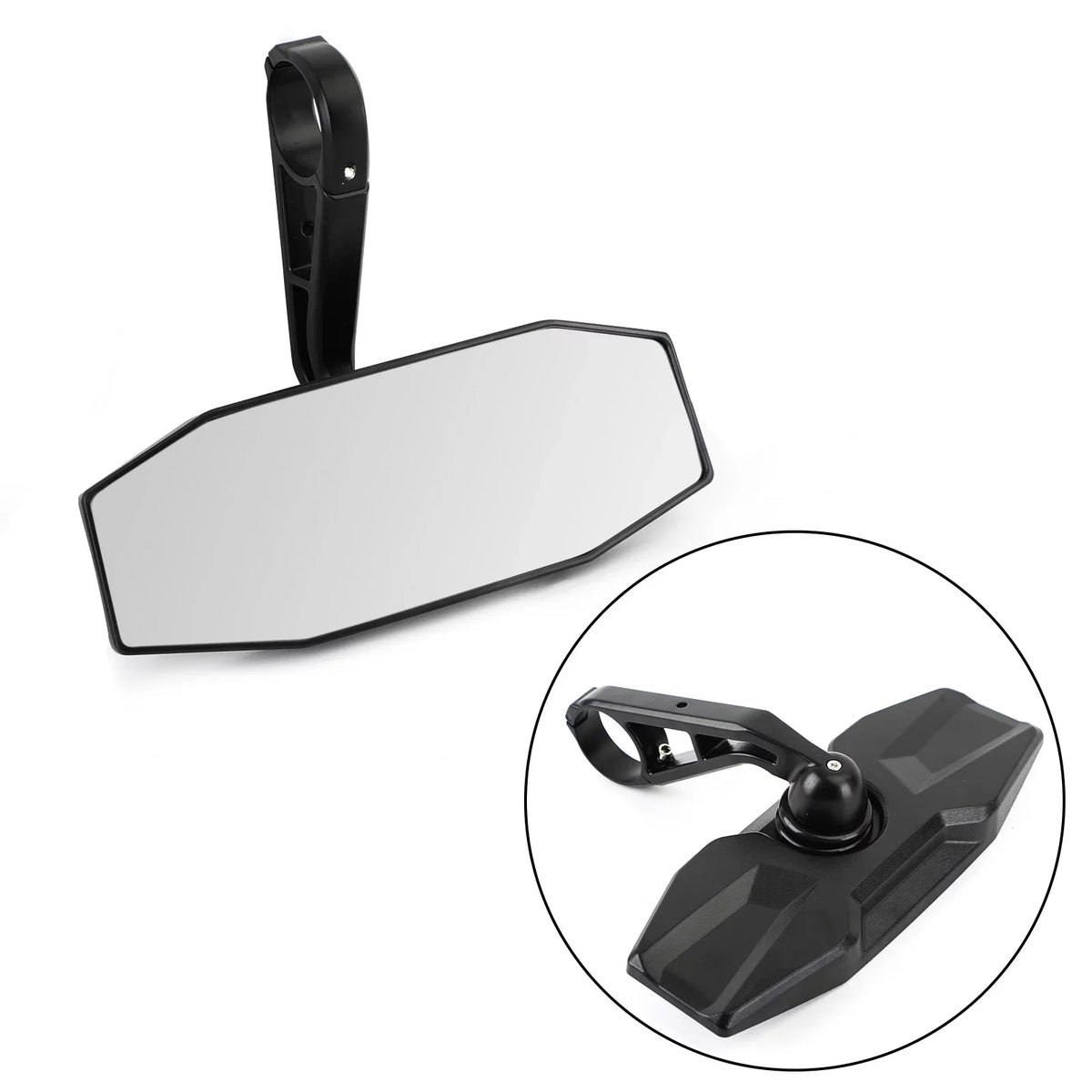 1.75" Clamp Mirror Genic Motor 10" View Polaris for XP Center Rear UTV RZR General 1000