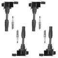 Fits Buick Sportback Regal Platinum Ignition Replacement 4 Plugs and for Set 2018 l4 2.0L UF680 Coils with Spark of