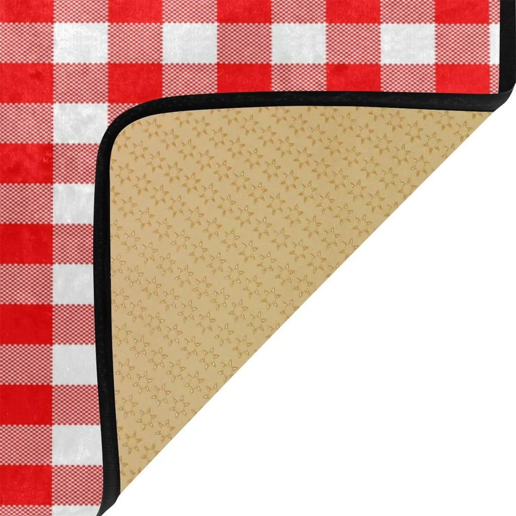 Non inch Bestwell Slip Red for Moistureproof Kitchen Anti-Fatigue Kitchen Floor and Bedroom White Mat 39 Rug Plaid Washable Rug Washroom x Sink 20 Comfort Mat Kitchen