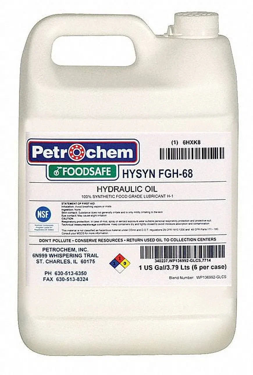 68 Syn Hydraulic FGH-68-001 Oil,Food Grade,1gal,ISO Petrochem HYSN
