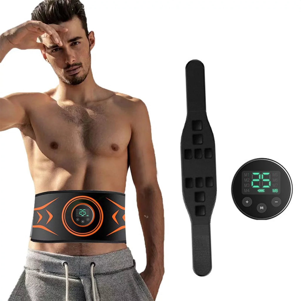 Dcenta Equipment Electric Belt Abdominal Toning Fitness Abs Trainer Abdomen Workout Slimming Massaging Belt for