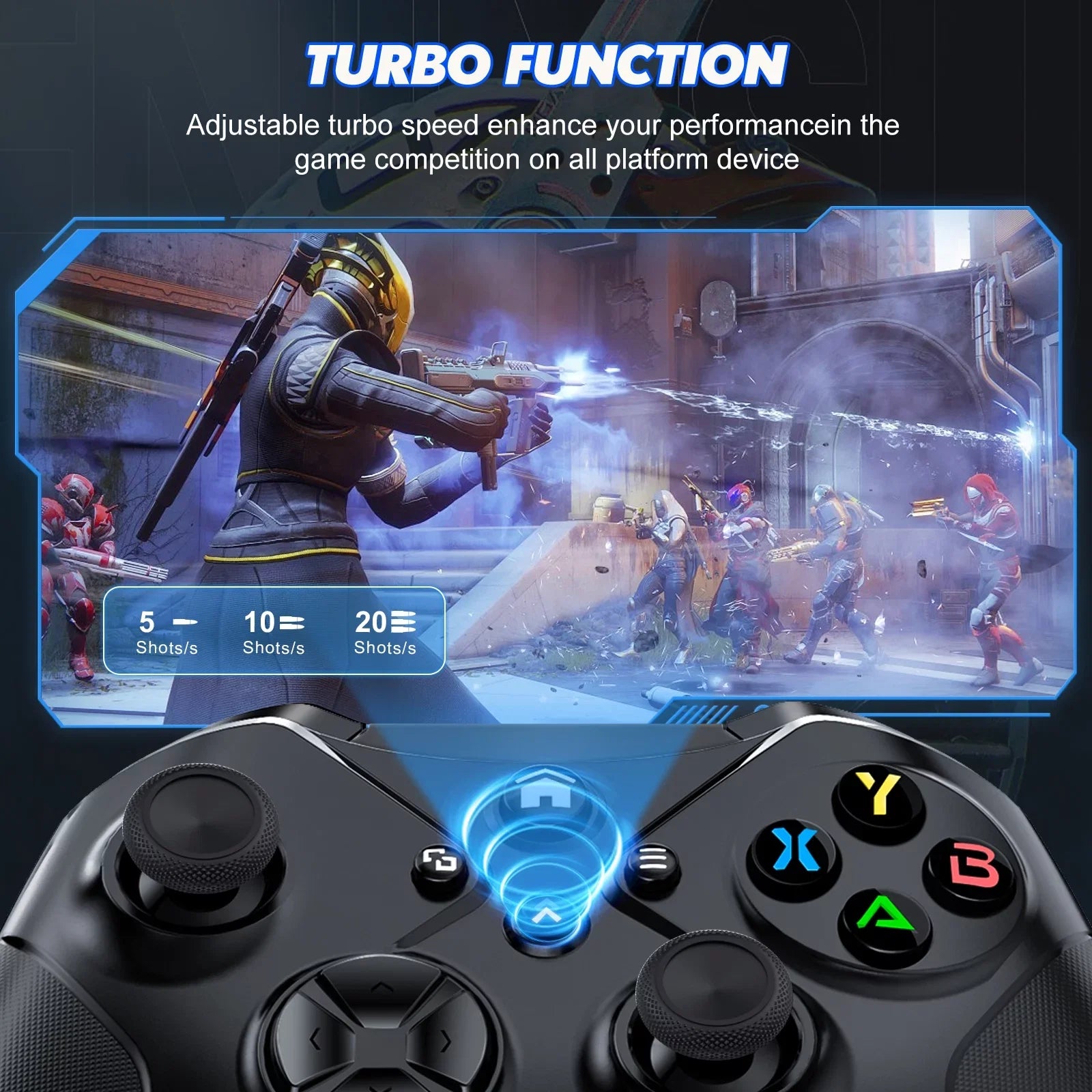 Six-Axis Vibration Support Dual X-S/ One Controller , Series Xbox for and Xbox Function, Turbo with Xbox Macro Sensor and X-S/ Wireless