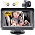 Easy -V33 Backseat DoHonest Vision 3 Plug and Kids 360&deg; Rear Crystal Car Baby Car Camera Night with Play Install 1080P: Two Monitor Facing Camera Rotating Baby Camera Mins