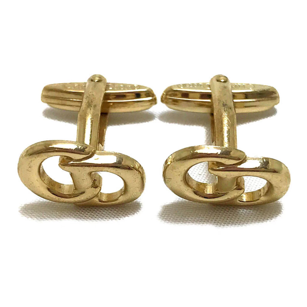Pre-Owned tie cuff gold set (Good) men tack Dior Christian