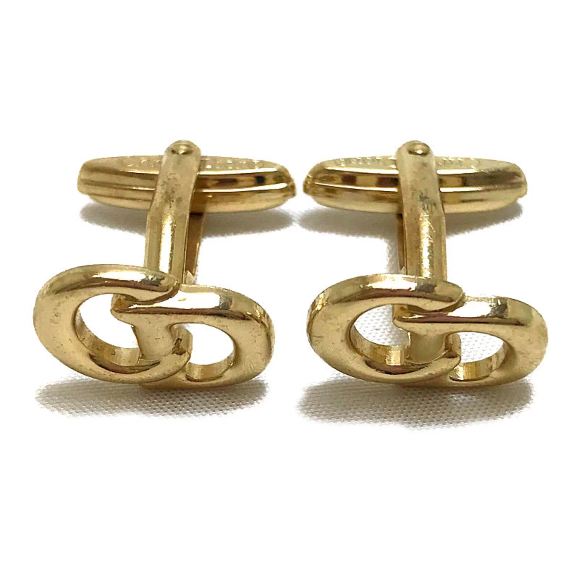 Pre-Owned tie cuff gold set (Good) men tack Dior Christian