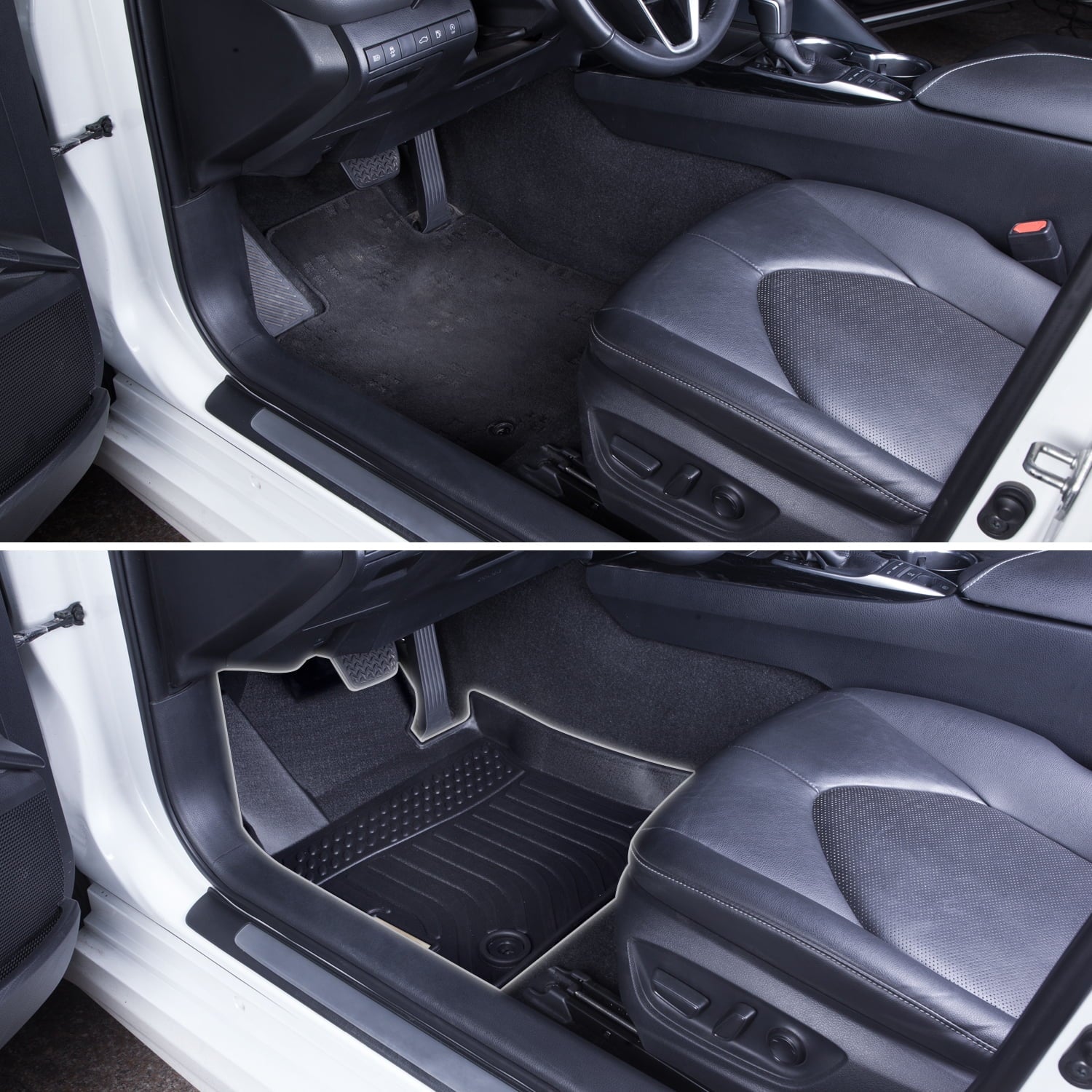 Guard Liners Front and Floor Car for Black All Climatic 2018-2023 Mats Rear Replacement Heavy Compass Fit-Tough/Durable/Odorless Duty Jeep Carpet-Custom