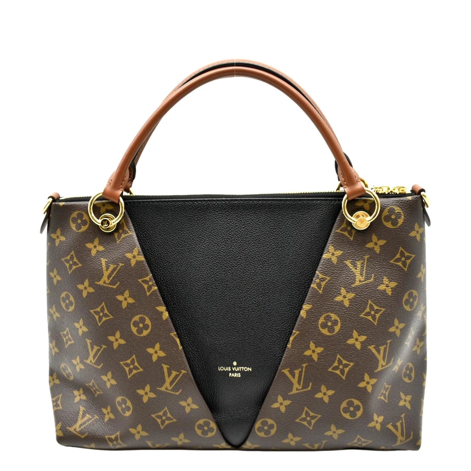 Monogram Hobo V Black Pre-owned Bag Leather