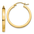 Teens; 2x3mm for and Tube Adults Princess Men Yellow Real Square Gold for Hoops; and 14kt Women