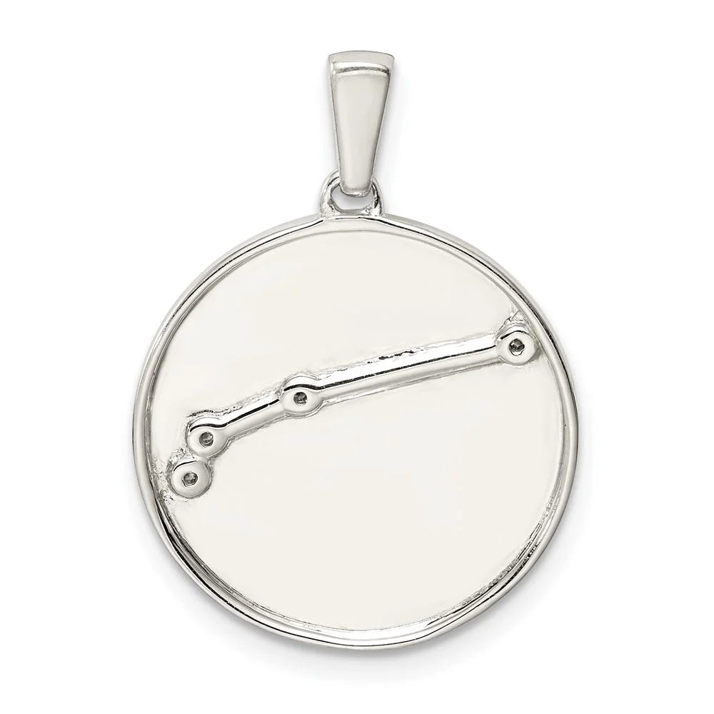 Sterling & Rhodium-plated Zodiac QQC9730 Pendant Aries Silver
