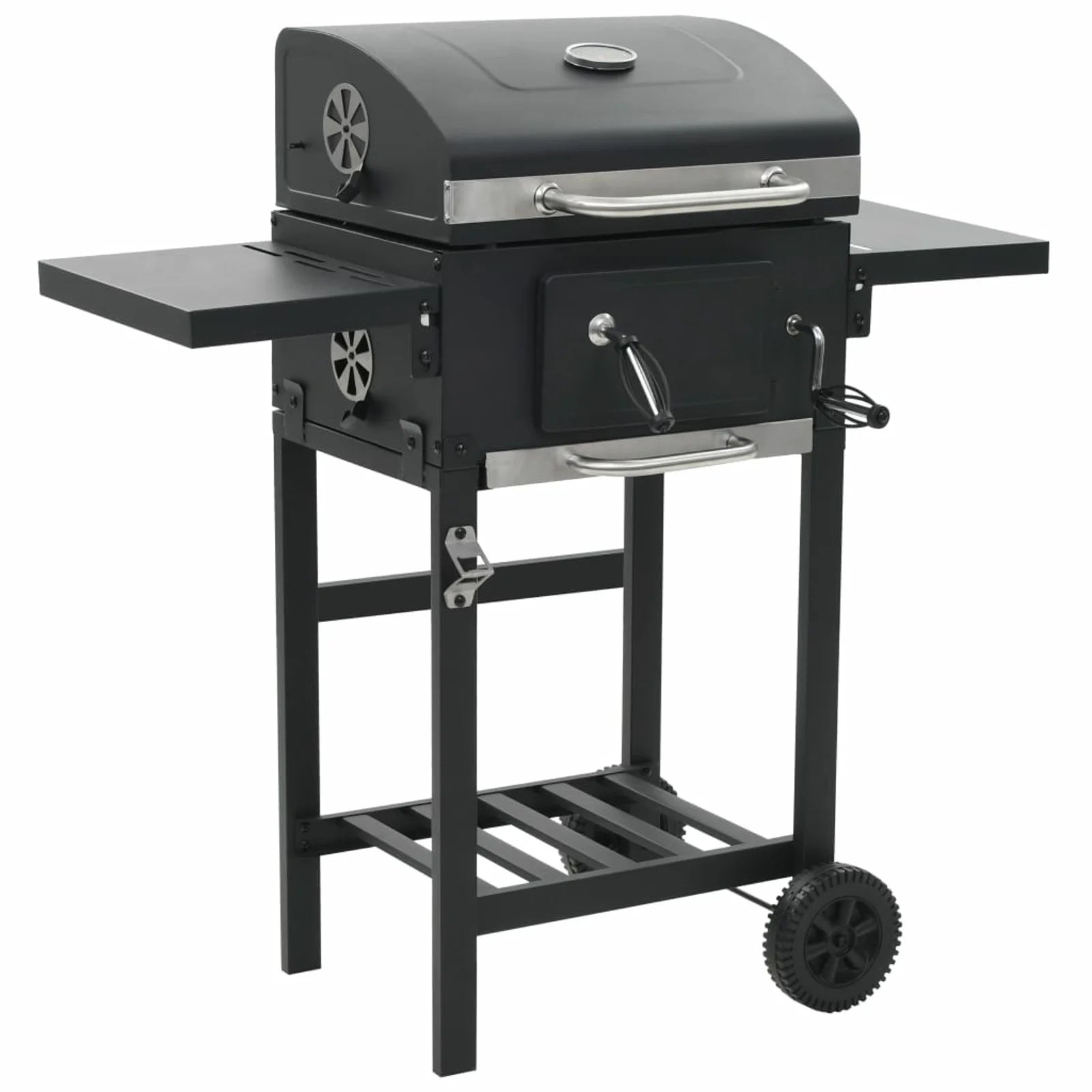 Black with Charcoal-Fueled Grill Shelf Bottom