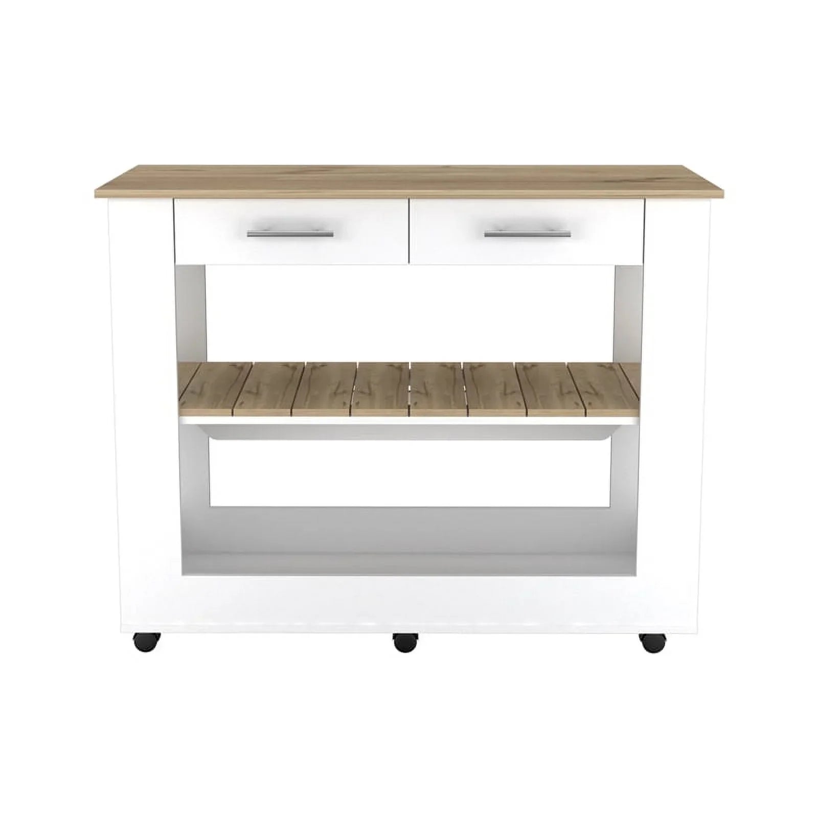 Sink 2-Piece Home Kitchen with and Square Wood Island Utility Set