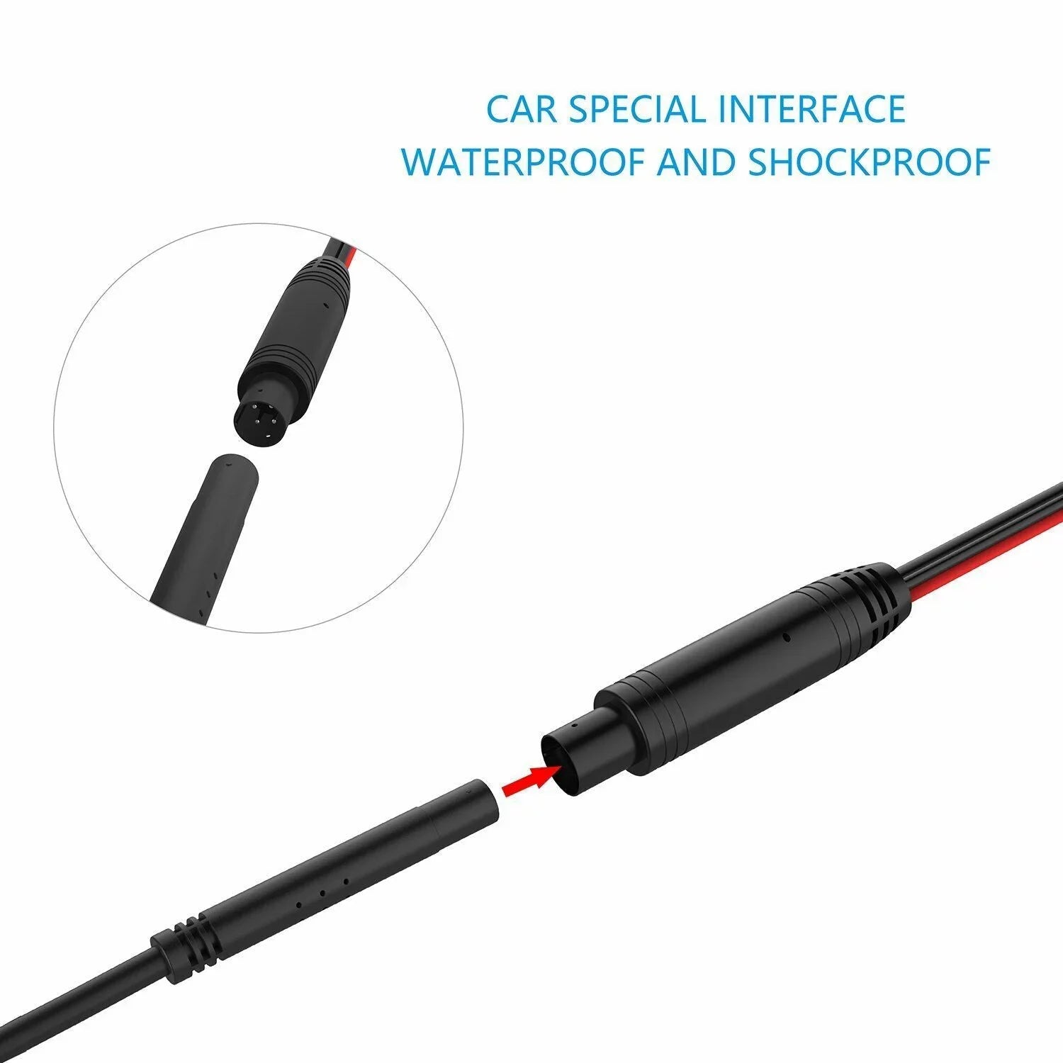 Black Backup Plate License Frame Night Rearview Camera 170° Vision Reverse Car