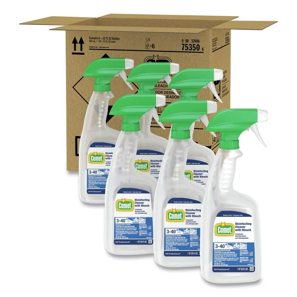 Plastic Disinfecting Scent 32 - Spray oz. Bottle Fresh with 75350 (6/Carton) Cleaner Bleach Comet